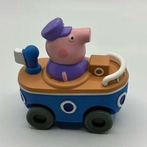 Peppa Pig Peppa's Adventures Little Buggy Grandpa in Boat Used 3”X3”